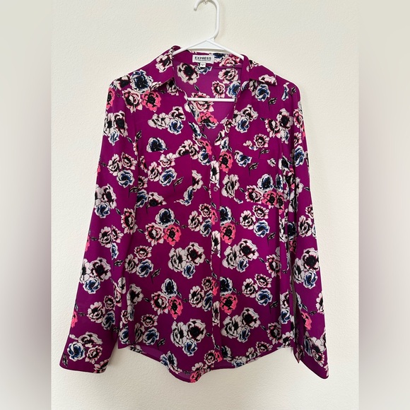 Express Tops - Express The Portifino Shirt Floral Blouse